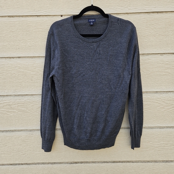 J. Crew Merino Wool-Blend crewneck sweater gray medium - Picture 1 of 7